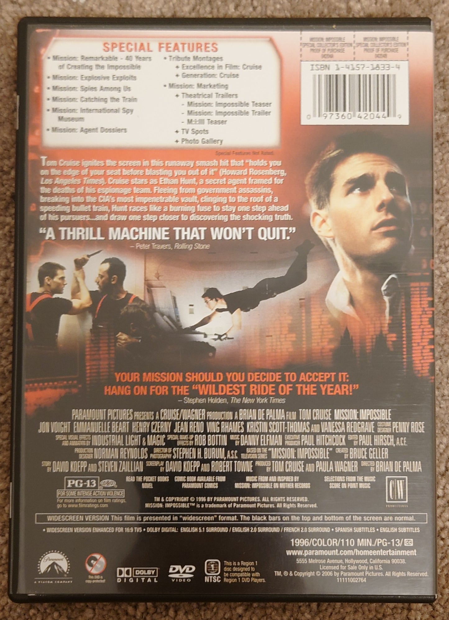 Mission: Impossible - Special Collectors Edition & M:I-2(DVD, 2006)