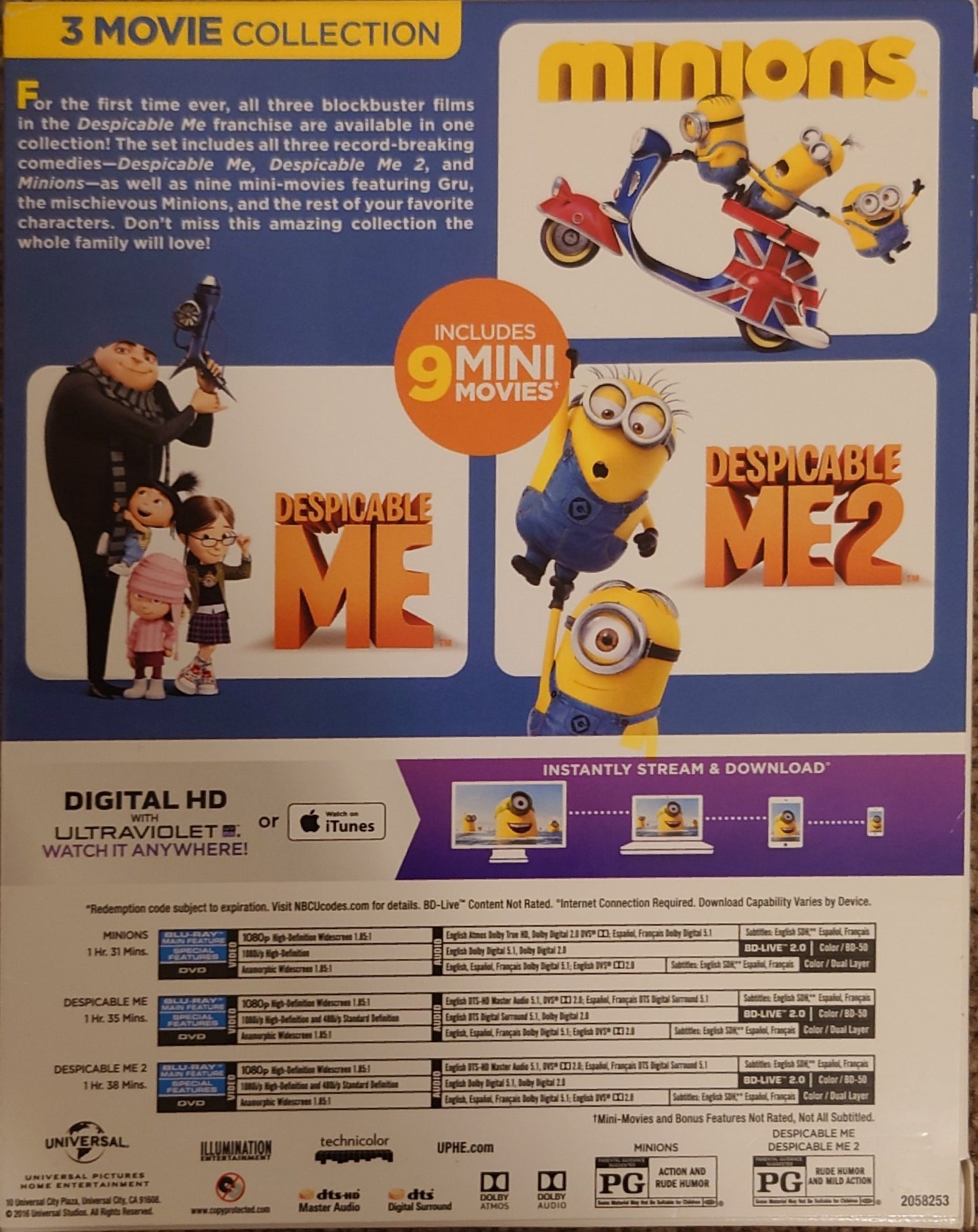 Despicable Me 3-Movie Collection (Blu-ray + DVD )