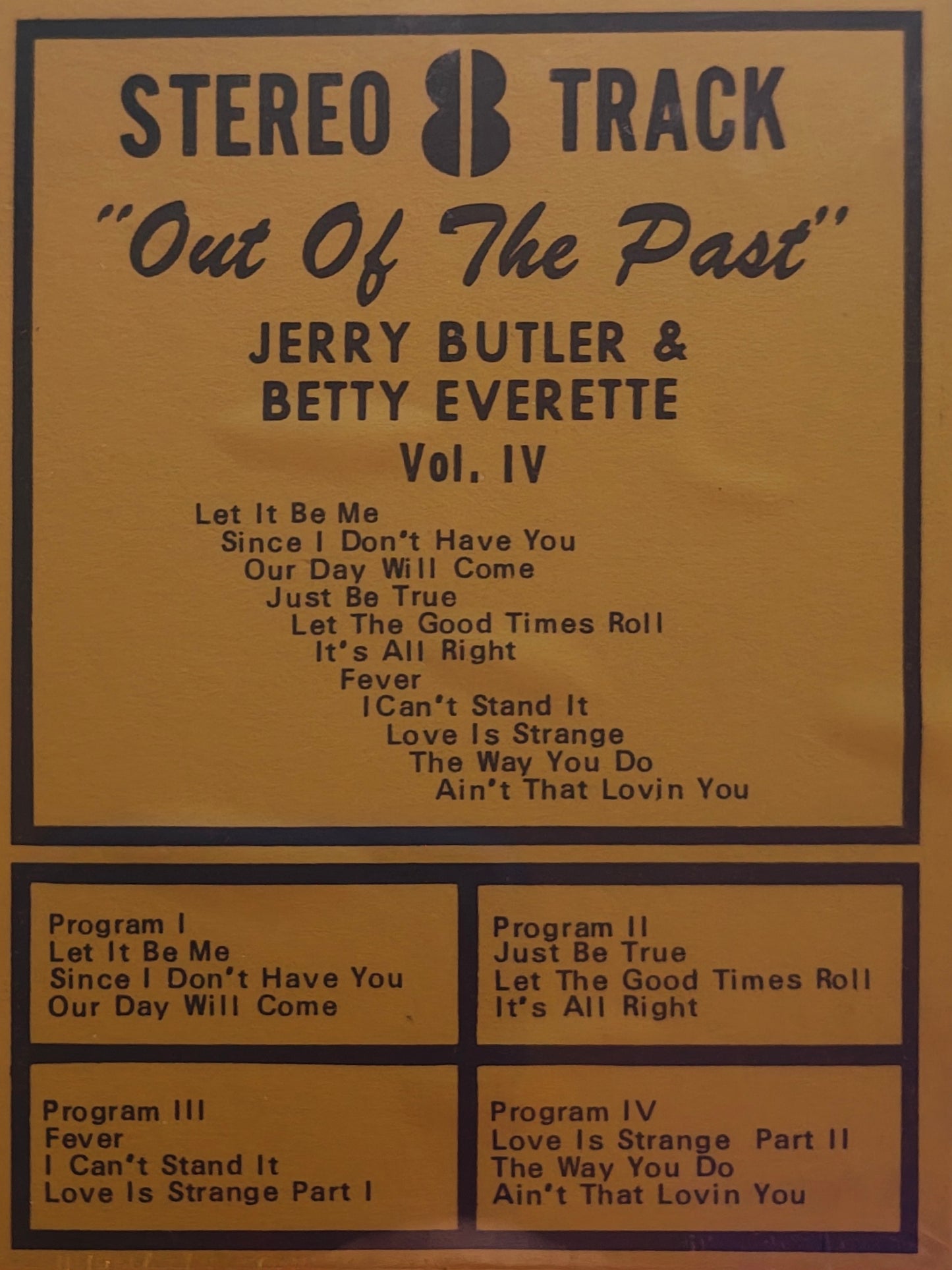 Out Of The Past Vol. IV By Jerry Butler and Betty Everett