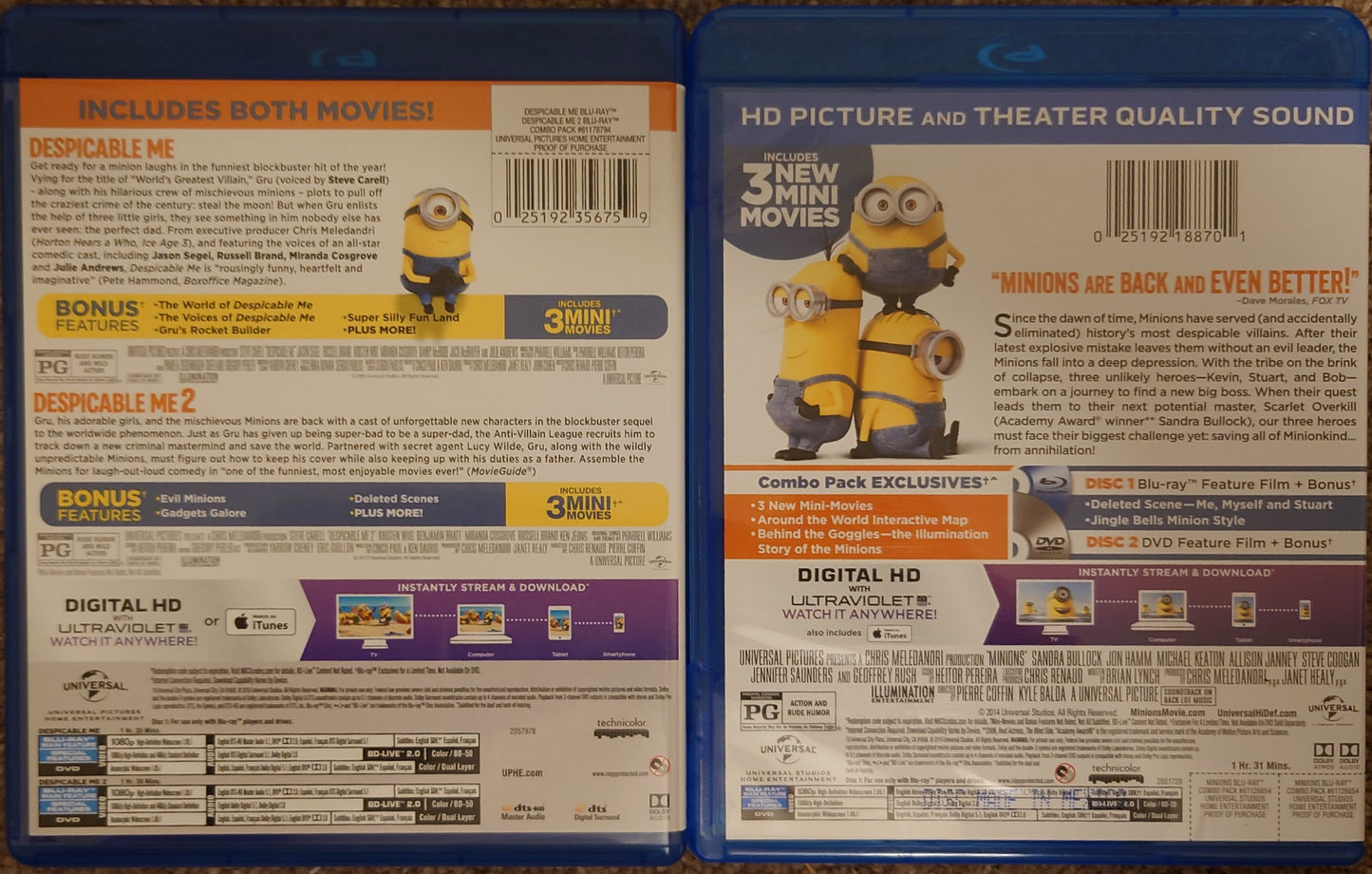 Despicable Me 3-Movie Collection (Blu-ray + DVD )