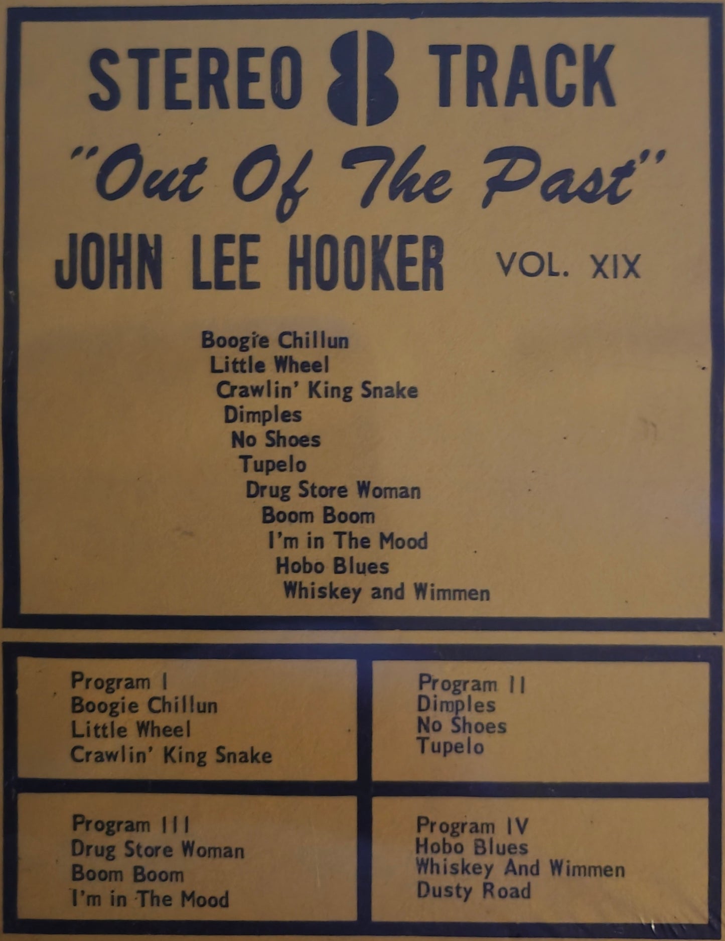 Out Of The Past Vol. XIX Por John Lee Hooker